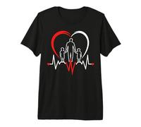El corazón de un Padre Late más Fuerte para Sus Hijos Camiseta Premium