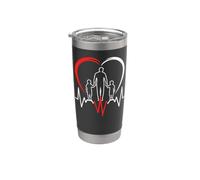 El corazón de un padre late más fuerte para sus hijos Vaso térmico de acero inoxidable de doble pared