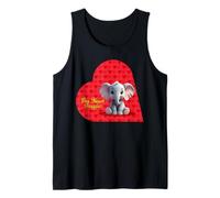 ¡El corazón Grande se acurruca! - Lindo Elefante en corazón Camiseta sin Mangas