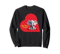 ¡El corazón Grande se acurruca! - Lindo Elefante en corazón Sudadera