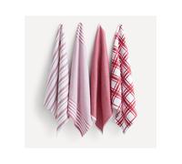 El Corte Inglés Set 4 paños algodón sostenible Heidi El Corte Inglés. Rojo Variante única