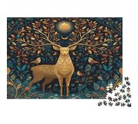 El corzo permanecía en el Bosque, al Amparo de la nocheRompecabezas De 1000 Piezas para Adultos, Juegos De Desafío para Niños, Regalos38x26cm/1000pcs