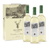 El Coto Estuche Regalo 3 botellas |Vino blanco D.O. Ca. Rioja | Variedad Viura, Verdejo y Sauvignon Blanc | Fresco, Fino y Afrutado | Estuche 3 botellas 750 ml (Paquete de 6)