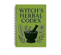 El Cuaderno del Herbolario Encantado - Códice Herbal de Bruja, Libro Espiral de Hechizos Herbales para Brujas Principiantes, Diario A5 de Aprendizaje de Brujería y Herbalismo (1pc)