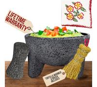 El cuenco original Molcajete Mexicano hecho a mano de auténtica roca de lava en México, molcajete de piedra volcánica, mortero volcánico mexicano, auténtica roca de lava