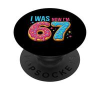 El cumpleaños de 7 años era 6 Ahora Soy 7 67 Gracioso PopSockets PopGrip Adhesivo