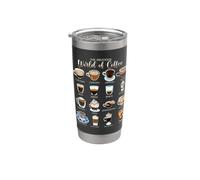 El delicioso mundo del café - Café Vaso térmico de acero inoxidable de doble pared