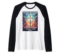 El Desarrollo de Software Cristiano es mi Ministerio desarrollador Dios Camiseta Manga Raglan