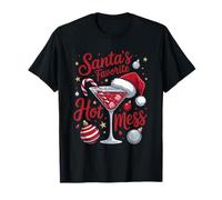 El Desastre Caliente Favorito de Santa - Martini & Candy Cane Christmas Camiseta