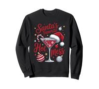 El Desastre Caliente Favorito de Santa - Martini & Candy Cane Christmas Sudadera