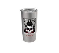 El descanso eterno es una calavera gótica mito Vaso térmico de acero inoxidable de doble pared