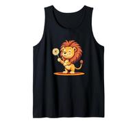 El deseo del rey con este gráfico de león y diente de león Camiseta sin Mangas