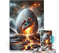 El Despertar del Huevo de dragón Puzzles de 1000 Piezas para Adolescentes Reducción del estrés Interesante Colección de Artistas, Bellas Artes 38x26cm
