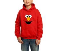 El Desván Nerd Desconocido Happy Elmo - Sudadera roja con Capucha para niños (10 años)