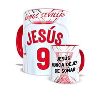 EL DETALLITO Taza Sevilla Personalizada Nombre Número Y Dedicatoria Regalo Futbol Original Niños Cumpleaños Dia Del Padre Madre Tazas Desayuno Personalizadas Equipos Apta Lavavajillas Y Microondas