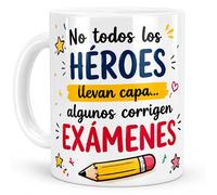El Detallito & Tú Taza Personalizada Para Profesores Regalo Fin De Curso Recuerdo Emotivo Para Maestros Detalle De Alumnos Y Padres Cerámica Cafe (NO TODOS LOS HEROES LLEVAN CAPA)