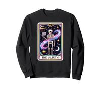 El Detective de Cartas del Tarot Esqueleto Detective Divertido Halloween Sudadera