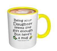 El Día De La Madre Siendo Tú Hija Parece Suficiente Taza Cerámica Taza De Café Con Asa Tazas Para Café Hogar Cacao 330Ml