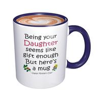 El Día De La Madre Siendo Tú Hija Parece Suficiente Tazas Porcelana Taza De Café Cerámica Taza Para Bebidas Leche Zumo 330Ml