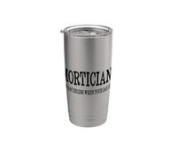El Día de los Morticianos comienza cuando su día termina Vaso térmico de acero inoxidable de doble pared