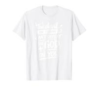 El Diablo en Ellos no Puede derrotar al Dios en ti, Christian Camiseta gráfica económica, Hombre, Blanco, XL
