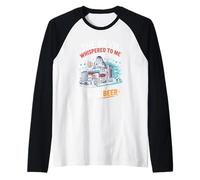 El Diablo me susurró Que traigo Cerveza Camiseta Manga Raglan