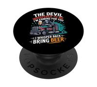 El Diablo me susurró Que traigo Cerveza PopSockets PopGrip Adhesivo