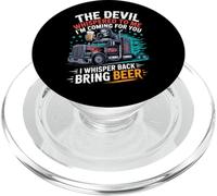El Diablo me susurró Que traigo Cerveza PopSockets PopGrip para MagSafe