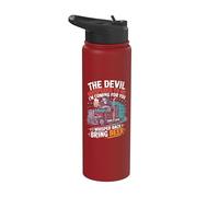 El diablo me susurró que traigo cerveza Stainless Steel Insulated Water Bottle