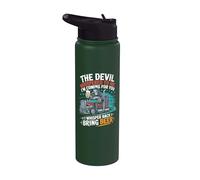 El diablo me susurró que traigo cerveza Stainless Steel Insulated Water Bottle