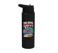 El diablo me susurró que traigo cerveza Stainless Steel Insulated Water Bottle