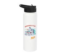 El diablo me susurró que traigo cerveza Stainless Steel Insulated Water Bottle