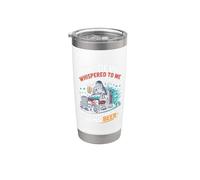 El diablo me susurró que traigo cerveza Vaso térmico de acero inoxidable de doble pared