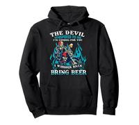 El Diablo me susurró: «Voy a por ti, Amante de la Cerveza gótica» Sudadera con Capucha