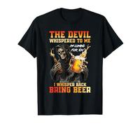 El Diablo me susurró Voy por ti Beber Cerveza Camiseta gráfica económica