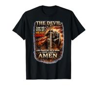 El Diablo me VIO con la Cabeza pensó Que había Ganado hasta Que Dije Amén Camiseta gráfica económica
