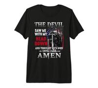 El Diablo me VIO con la Cabeza pensó Que había Ganado hasta Que Dije Amén Camiseta Premium