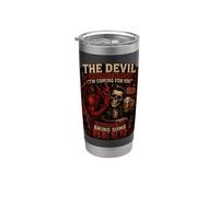 El diablo susurró que vengo por ti, susurré de vuelta Vaso térmico de acero inoxidable de doble pared
