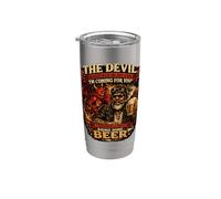 El diablo susurró que vengo por ti, susurré de vuelta Vaso térmico de acero inoxidable de doble pared