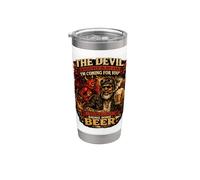 El diablo susurró que vengo por ti, susurré de vuelta Vaso térmico de acero inoxidable de doble pared