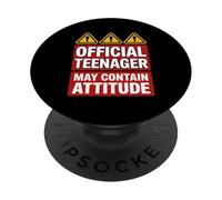 El Dicho Divertido Oficial Adolescente Puede Contener Actitud PopSockets PopGrip Adhesivo