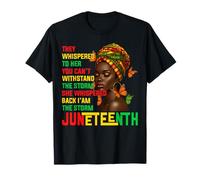 El diecinueve de junio soy The Storm Black Women Black History Month Camiseta