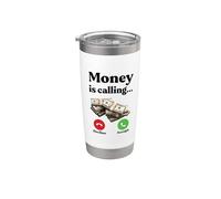 El dinero está llamando al empresario Hustle Hustler CEO Vaso térmico de acero inoxidable de doble pared