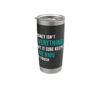 El dinero no es todo CEO Boss Retro Hustle Emprendedor Vaso térmico de acero inoxidable de doble pared