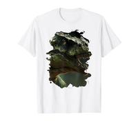 El Dinosaurio Verde, un espectáculo épico de la prehistoria Camiseta gráfica económica, Hombre, Blanco, S