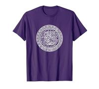 El Dios Creador Viracocha para Creativos, Azteca y Maya Camiseta, Hombre, Morado, S