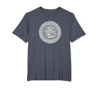 El Dios Creador Viracocha para Creativos, Azteca y Maya Camiseta, Hombre Tallas Grandes, Azul Jaspeado, 5X Alto