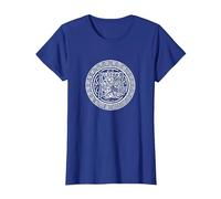 El Dios Creador Viracocha para Creativos, Azteca y Maya Camiseta, Mujer, Azul Real, L