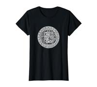 El Dios Creador Viracocha para Creativos, Azteca y Maya Camiseta, Mujer, Negro, XS