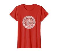 El Dios Creador Viracocha para Creativos, Azteca y Maya Camiseta, Mujer, Rojo, XS